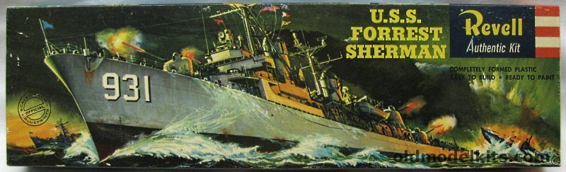 Revell 1/320 DD-931 USS Forrest Sherman Destroyer - 'S' Issue, H352-169 plastic model kit